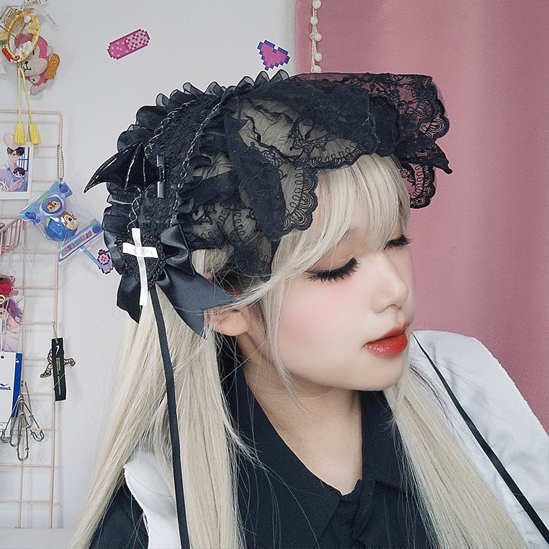 Embroidery Hooping - Cosplay Anime Gothic Lolita Pembantu Renda