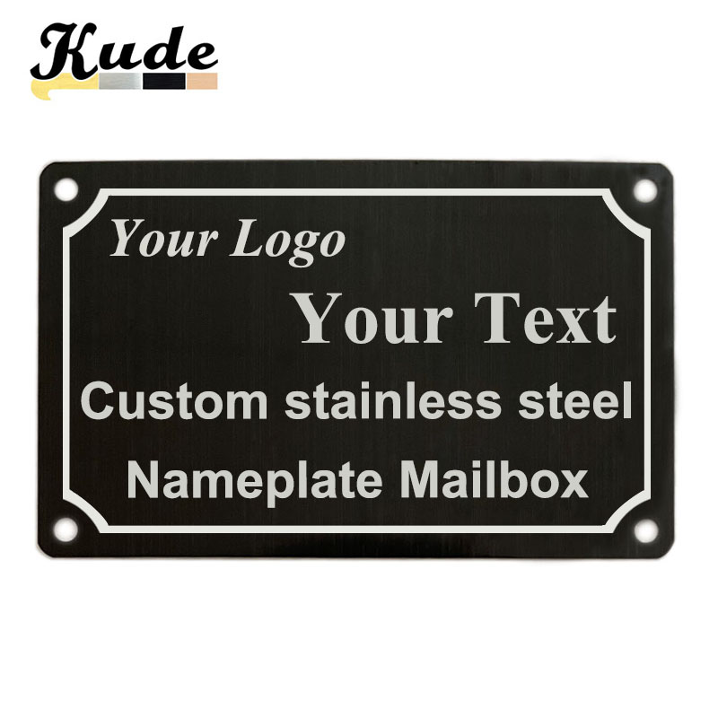 Embroidery Texture - Tag nama baja tahan karat kustom