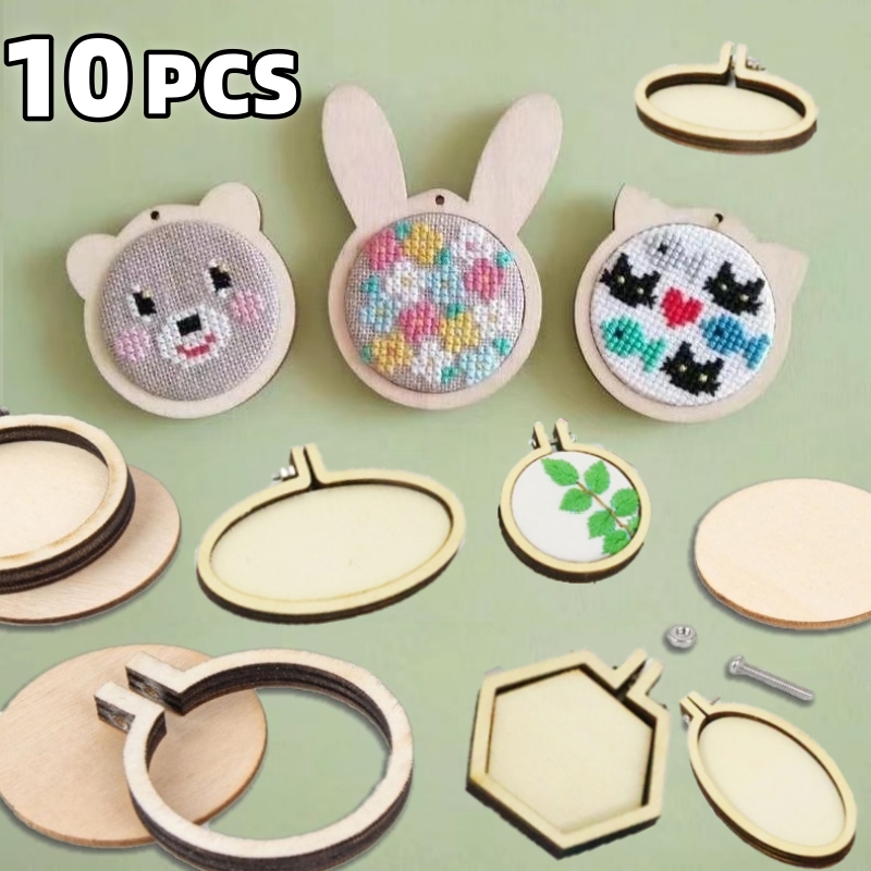 Embroidery Hooping - 10 buah lingkaran bordir Mini lingkaran