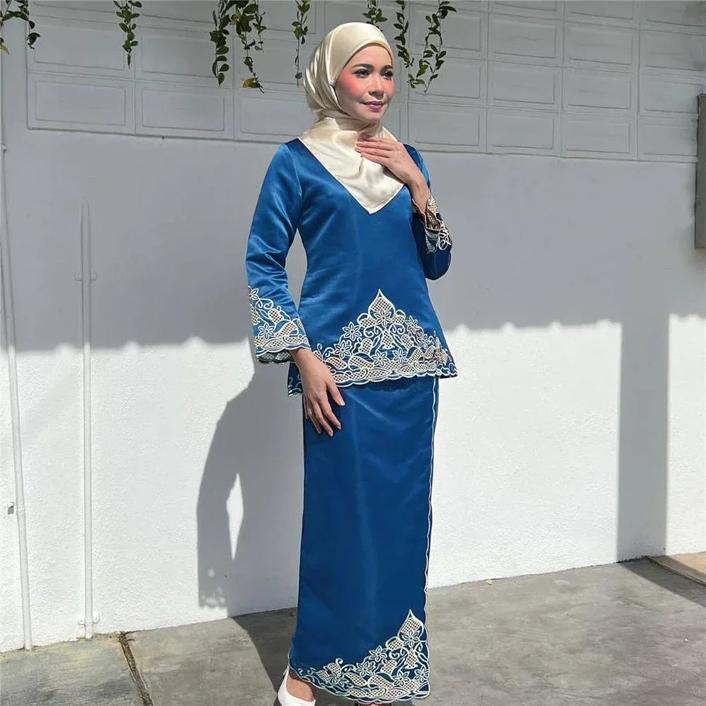 Embroidery Baju - Set Abaya Dua Potong Wanita Modis