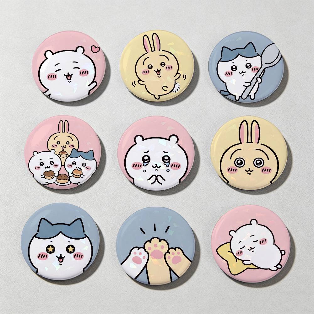 Embroidery Texture - c-Chiikawa-A Pin Kancing Tekstur Berlian Laser