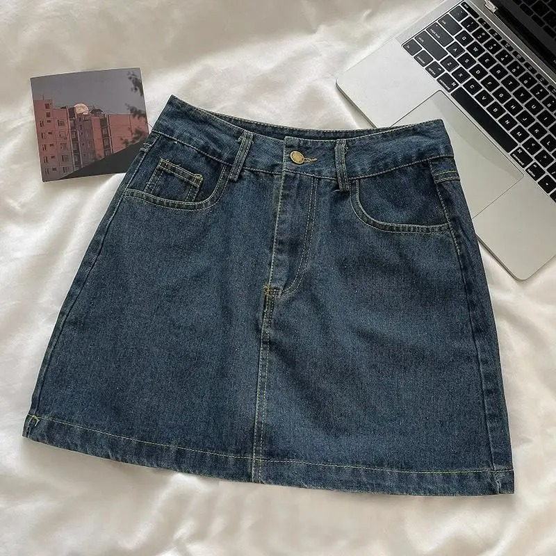 Embroidery Fashion - Set Rok Denim Y2K: Jaket Kancing