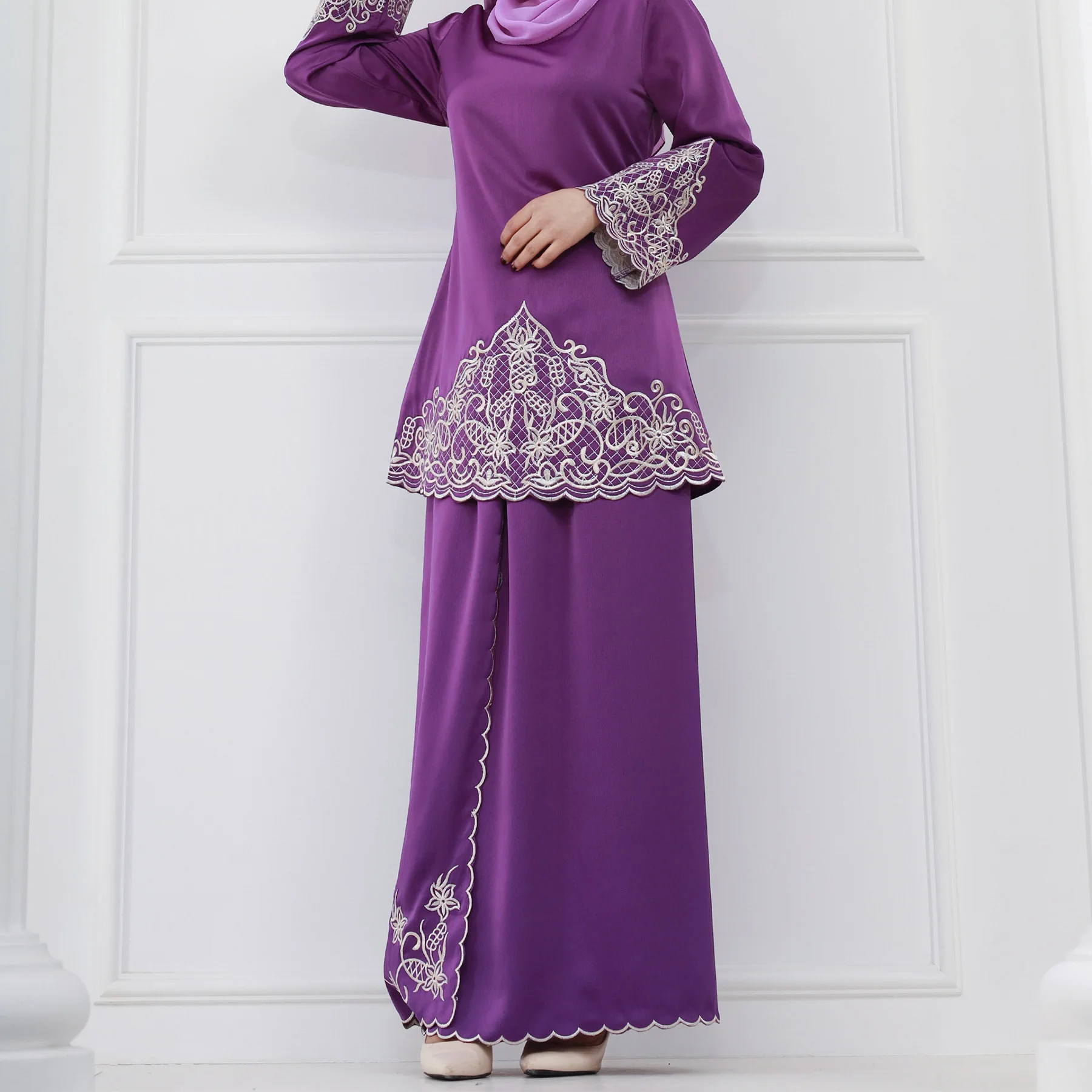 Embroidery Baju - Setelan Muslim Wanita Turki untuk Ramadan,