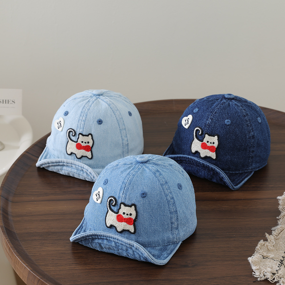 Embroidery Cap - Topi baseball anak-anak berbahan denim yang