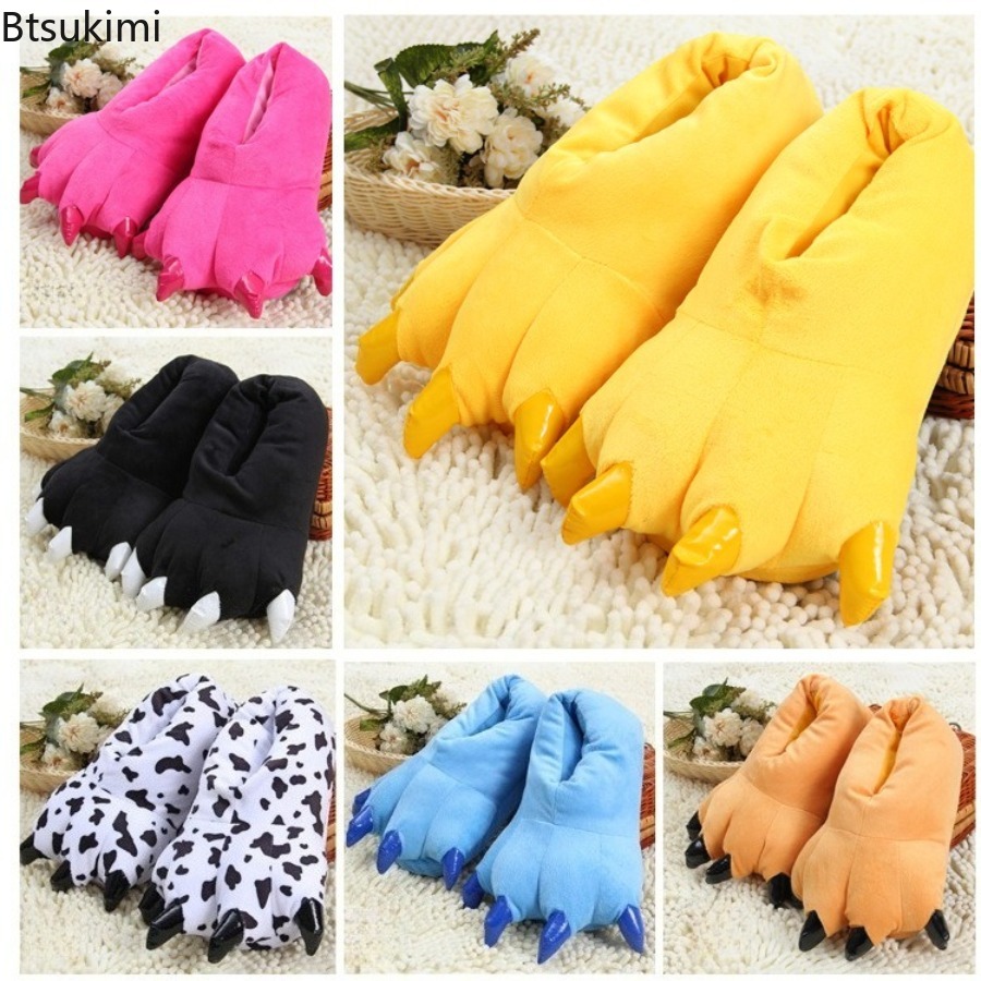Embroidery Garments - Sandal Rumah Bulu Lembut Hangat Musim