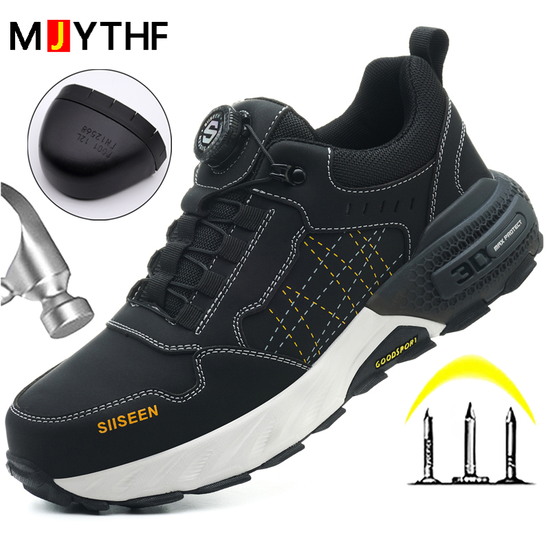 Embroidery Garments - Sepatu Safety Kulit Hitam Sepatu Keamanan