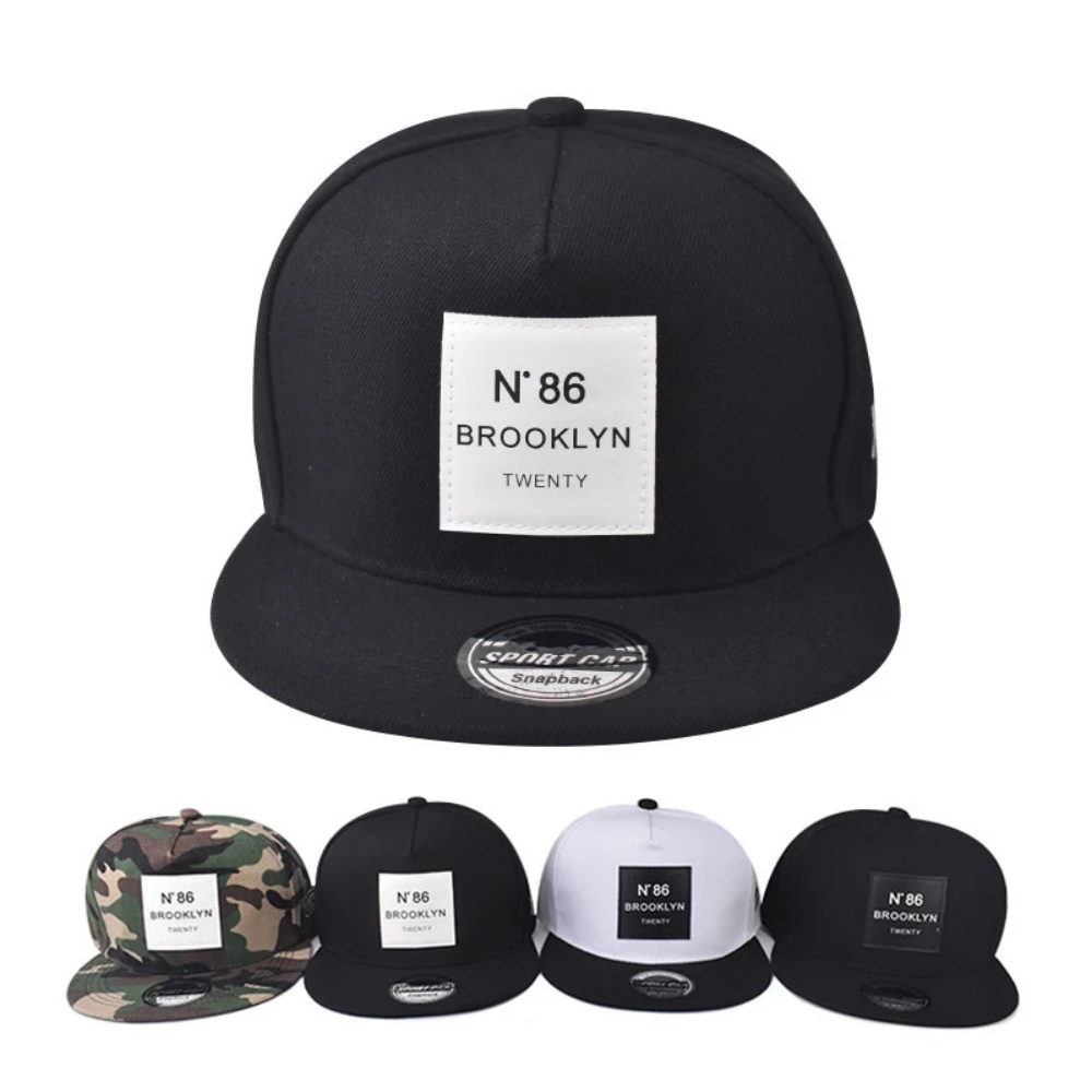 Embroidery Letter N - Topi Hip-Hop Bordir Label Cetak Brooklyn