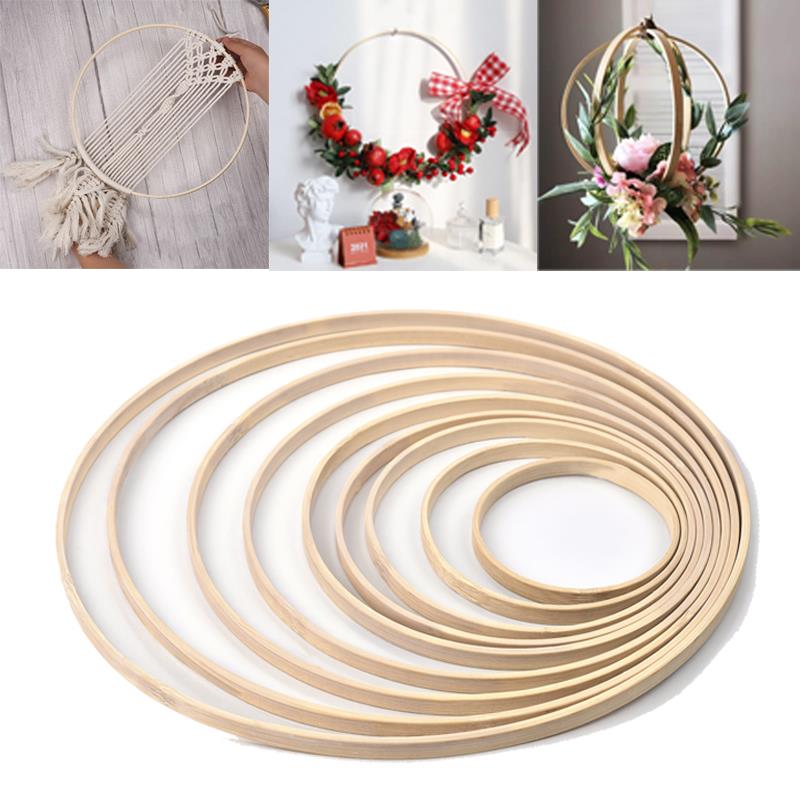 Embroidery Hoop Stand - 1/5 Buah 8-33Cm DIY Kayu Penangkap