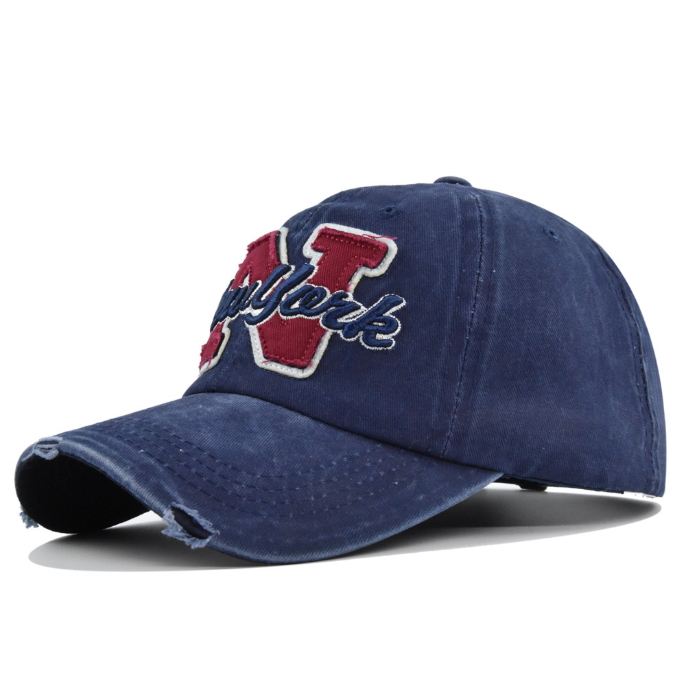 Embroidery Letter N - Topi Baseball Vintage Washed untuk Pria,