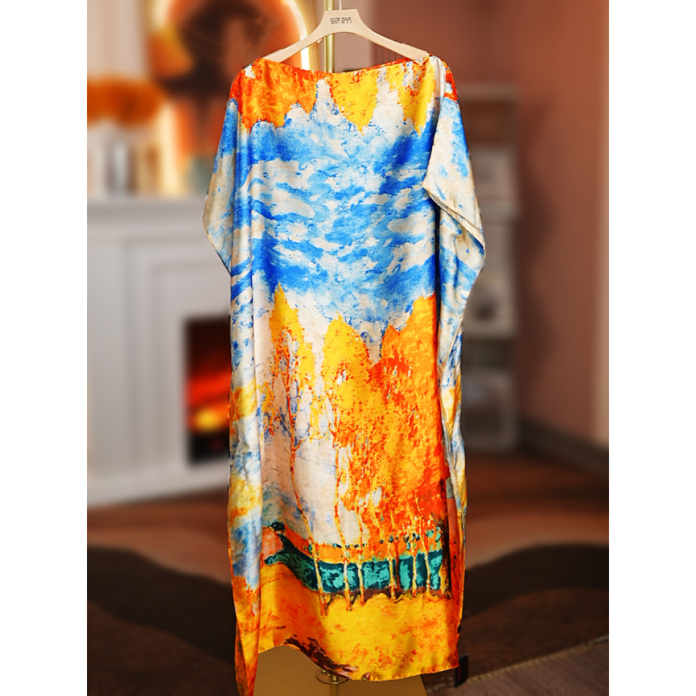 Gaun Kaftan ukuran Plus, Baju  - Embroidery Baju ulasan dan harga