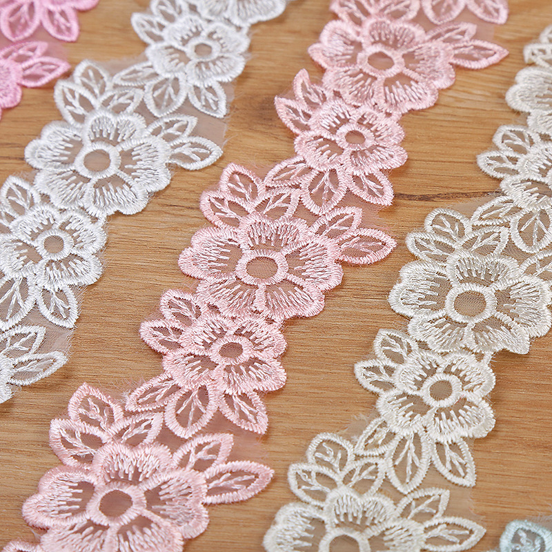 5CM Lebar Bordir Organza Bunga - Embroidery Flower Pattern ulasan dan harga