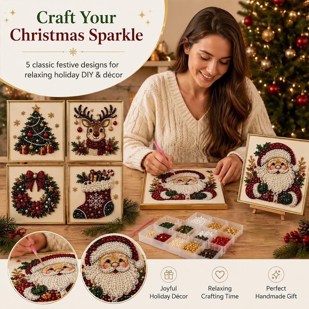 Kit Seni Mutiara Santa Claus N - Embroidery Art ulasan dan harga