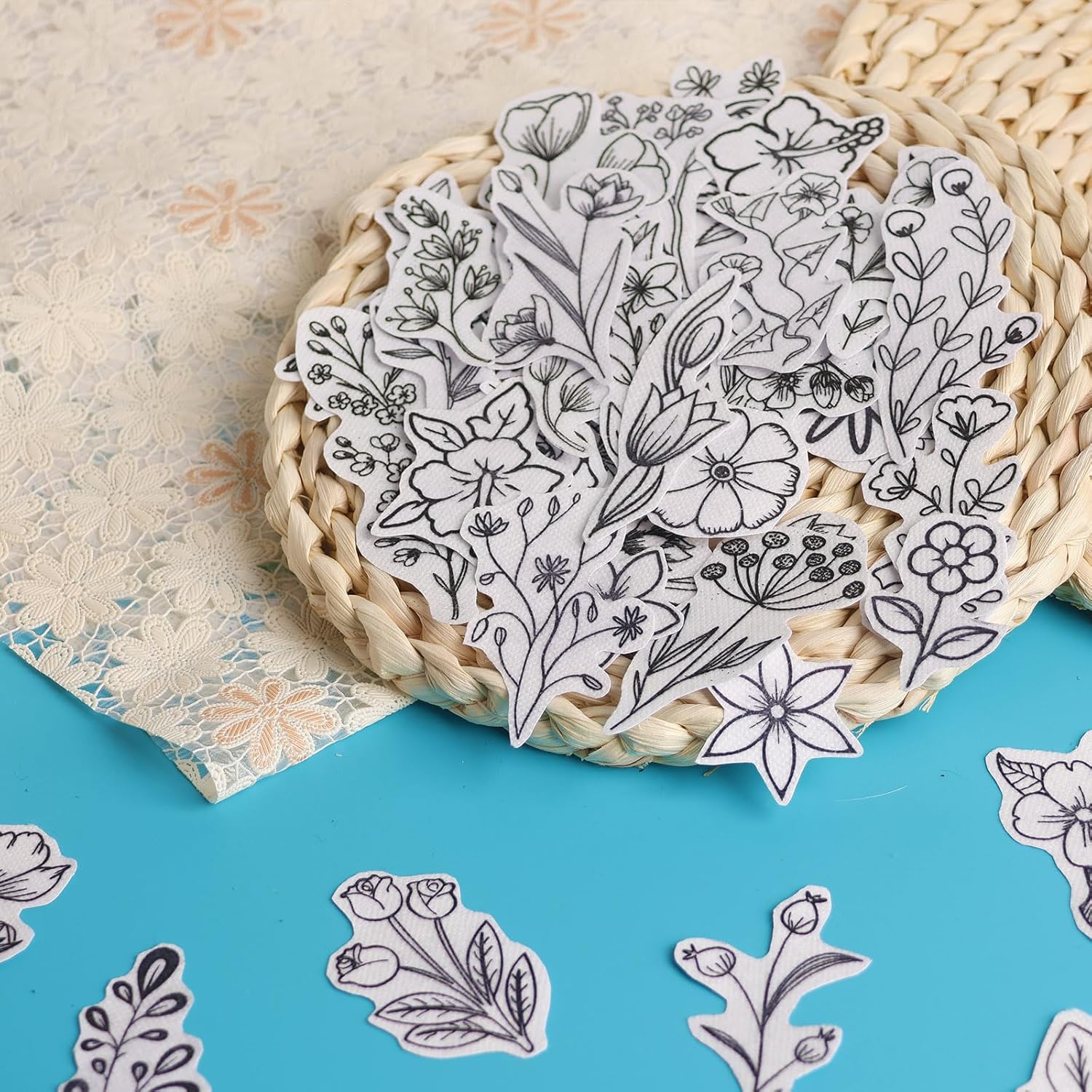 50 Buah Penstabil Bordir Larut - Embroidery Flower Pattern ulasan dan harga