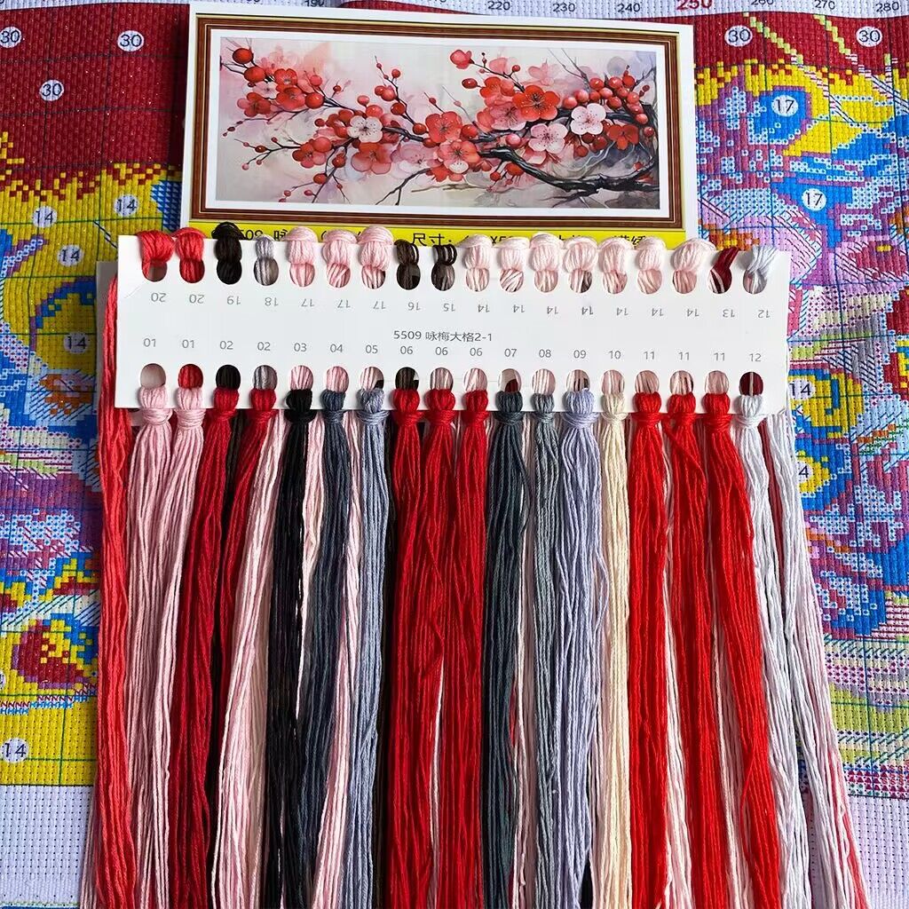 9ct 110x50cm bunga merah bordi - Embroidery Tas ulasan dan harga