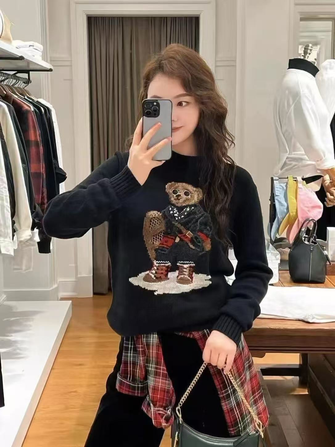 Sweater Rajut Unisex Musim Din - Embroidery Hoop Stand ulasan dan harga