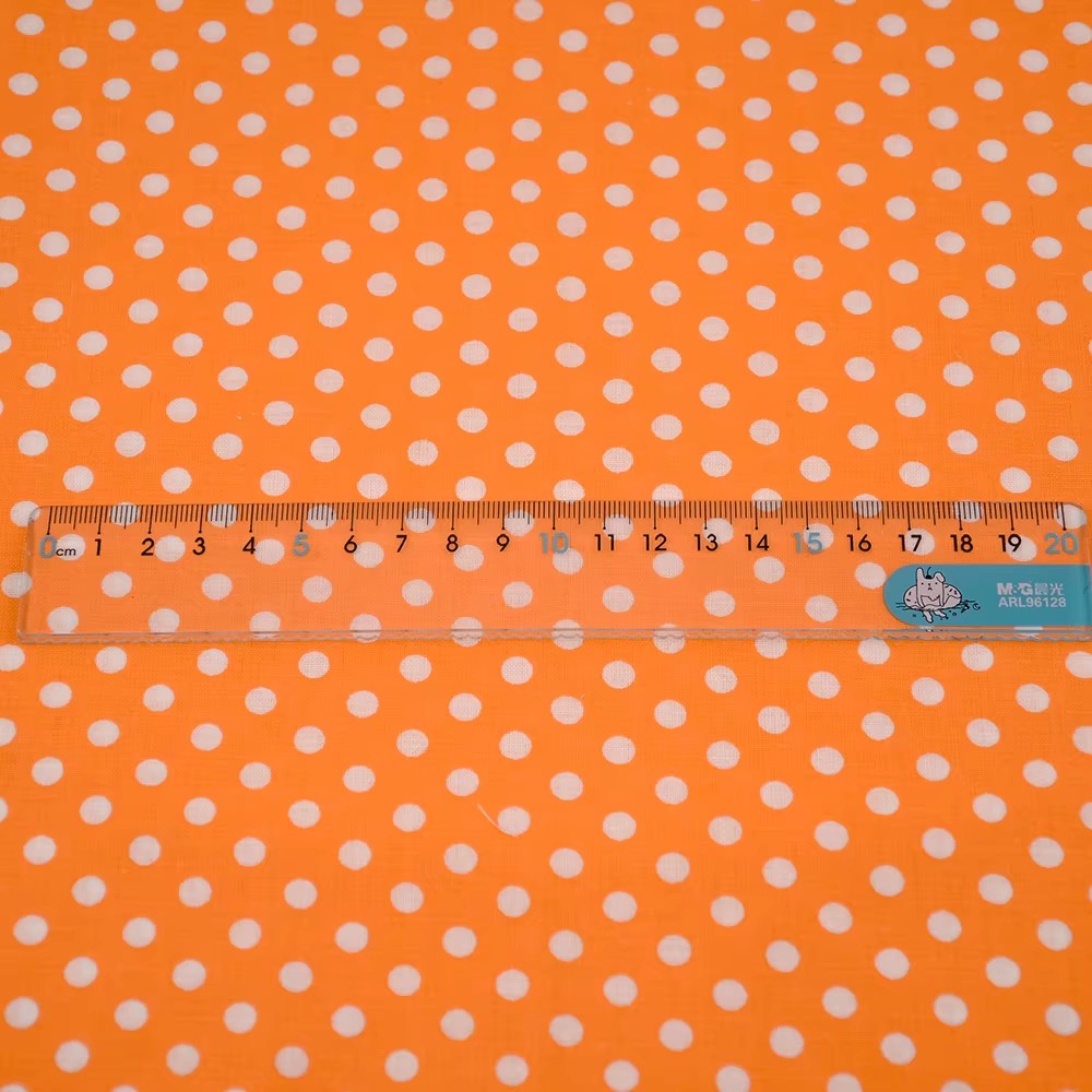 50X150CM Putih Oranye Polka Do - Embroidery Garments ulasan dan harga