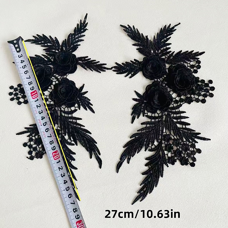 2 Buah/1 Pasang Aksesori Pakai - Embroidery Flower Pattern ulasan dan harga