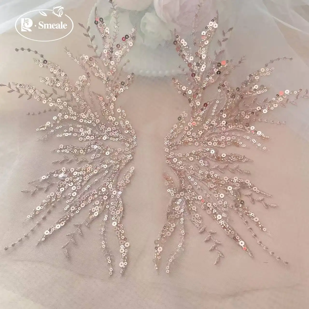 5Pair-2Pair. Aplikasi Renda Bo - Embroidery Flower Pattern ulasan dan harga