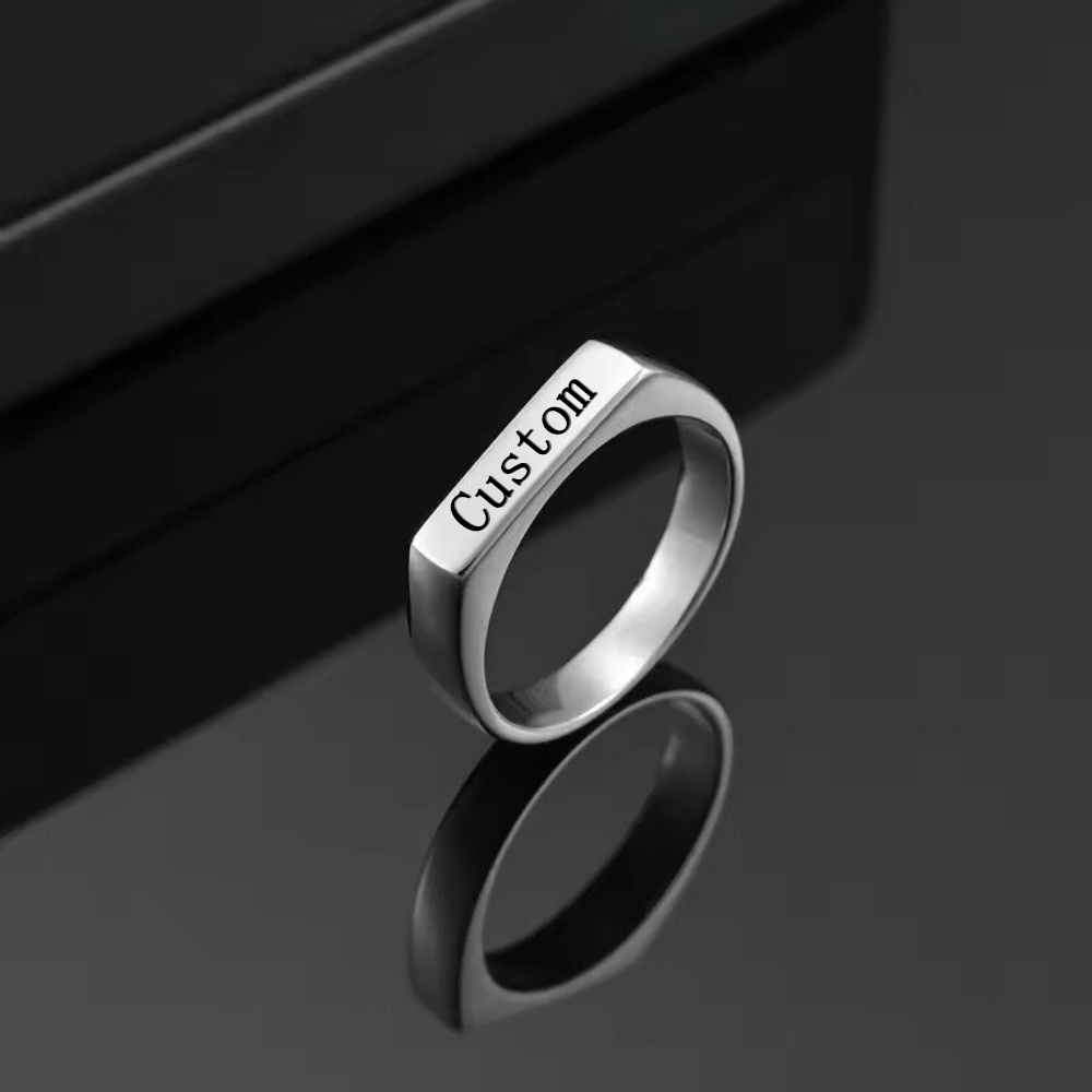 Cincin Baja Anti Karat Ukiran  - Embroidery Alphabet ulasan dan harga