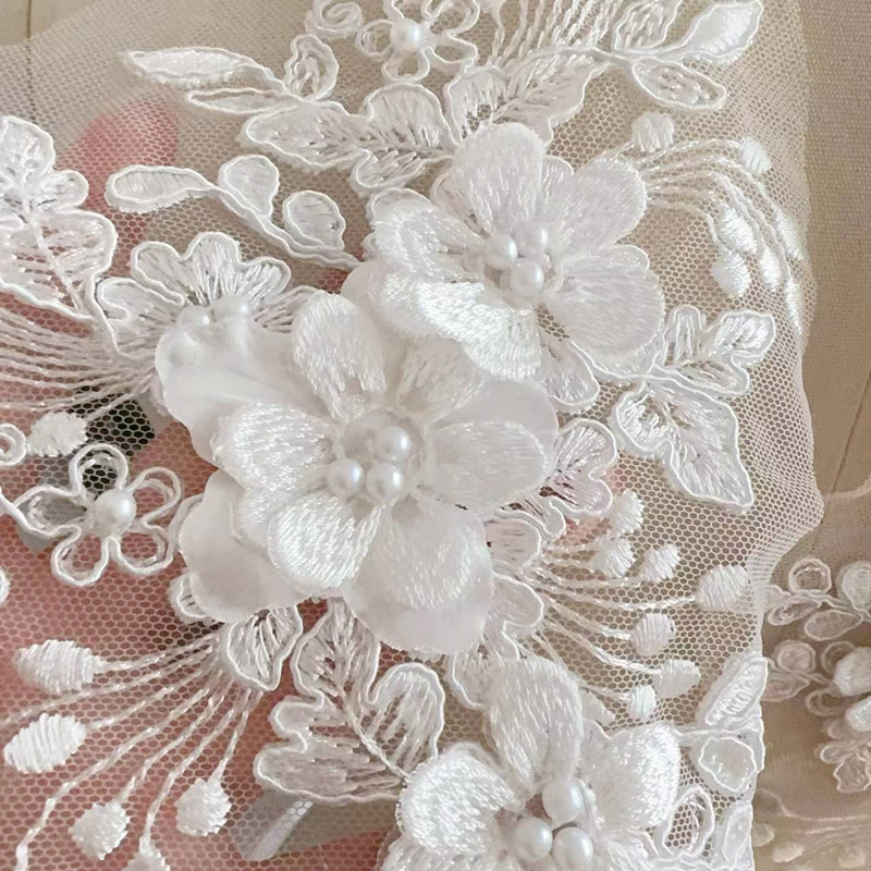 2PCS=1Pasang, Bordir Tali Muti - Embroidery Flower Pattern ulasan dan harga
