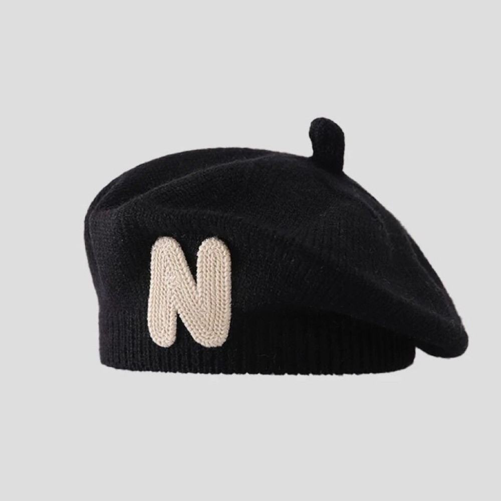 Topi Baret Balita Bordir Huruf - Embroidery Letter N ulasan dan harga