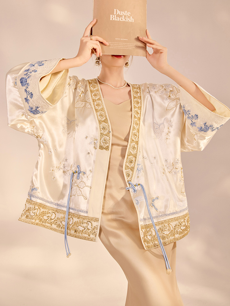 Jaket Luaran Wanita Model Long - Embroidery Fashion ulasan dan harga
