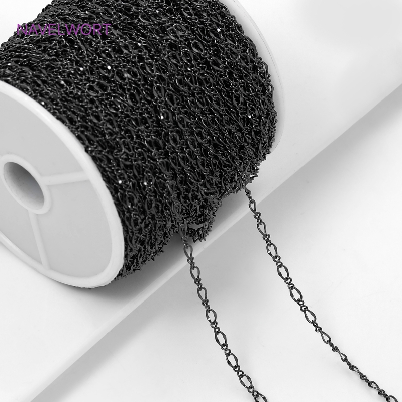 Rantai Tipis Oval Warna Hitam  - Embroidery Art ulasan dan harga