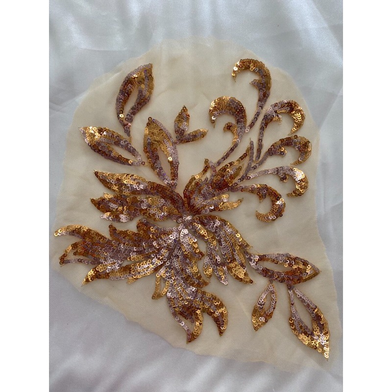 Patch Bordir Renda Payet Bunga - Embroidery Flower Pattern ulasan dan harga