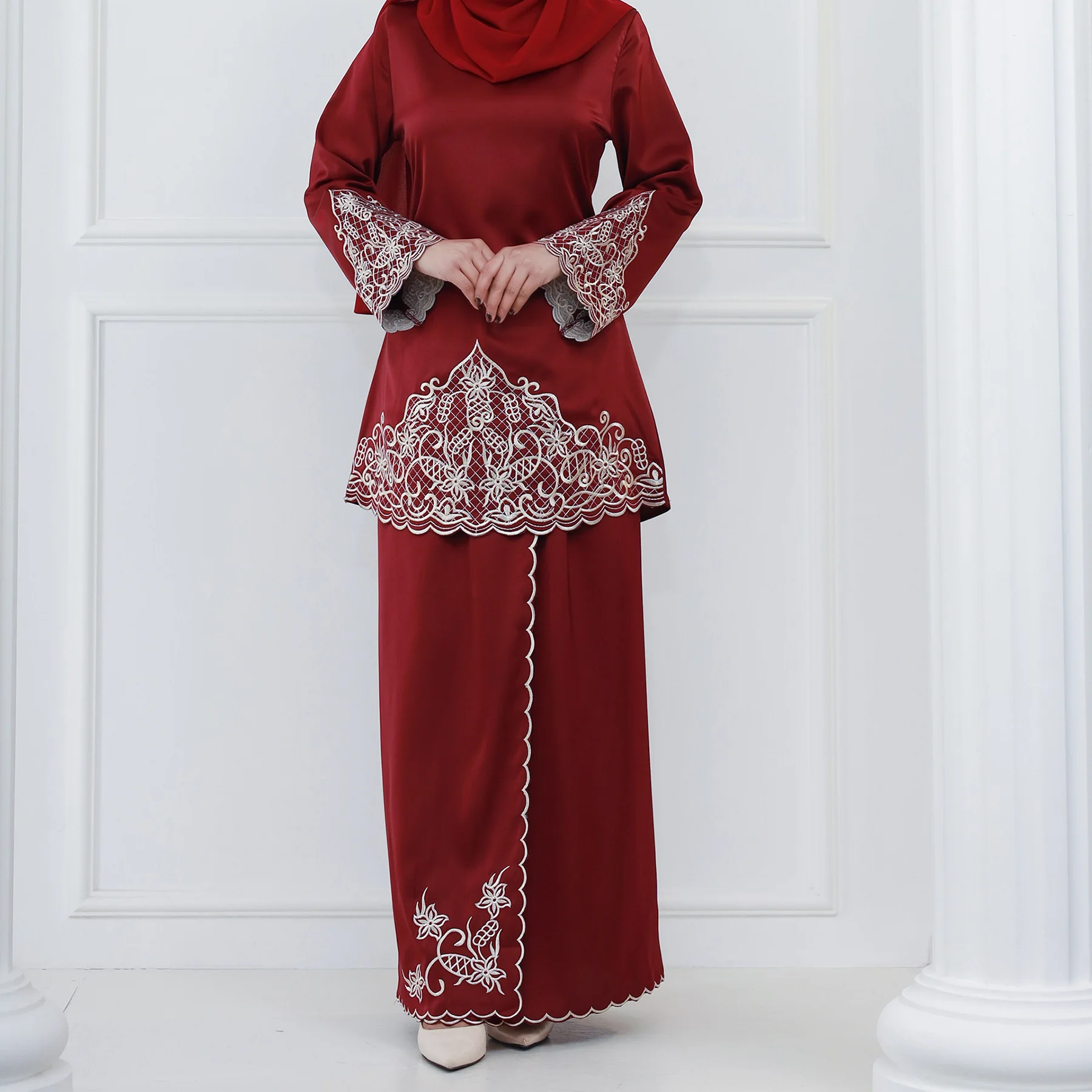 Setelan Muslim Wanita Turki un - Embroidery Baju ulasan dan harga