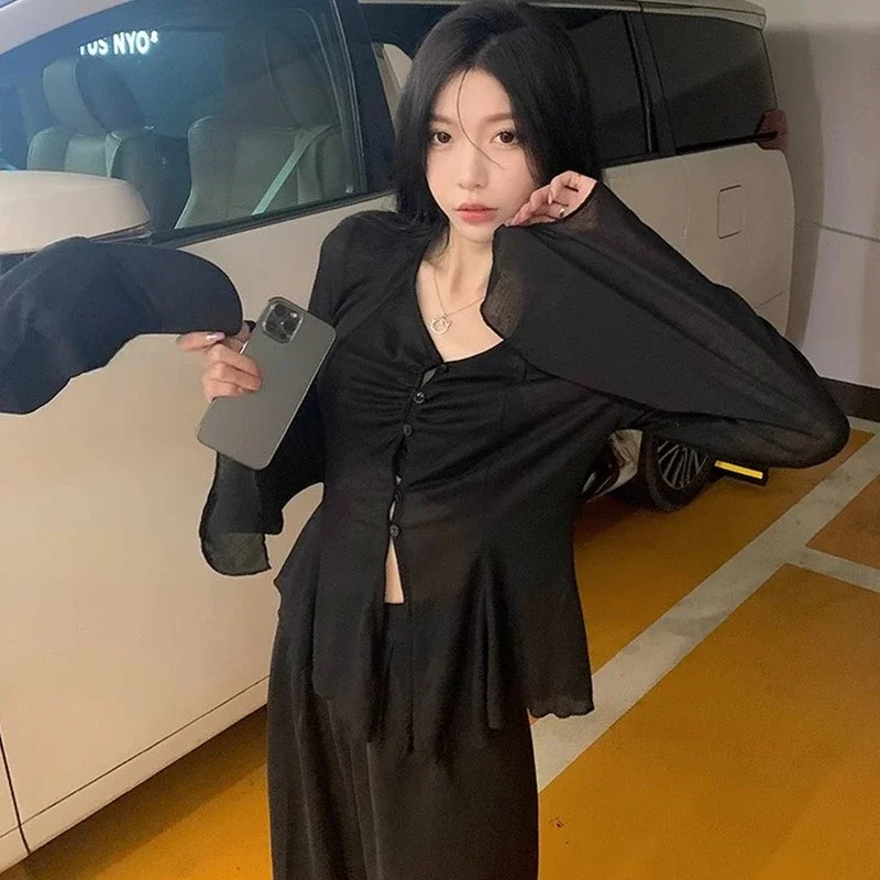 Blus Lengan Lebar Model Sheer  - Embroidery Fashion ulasan dan harga