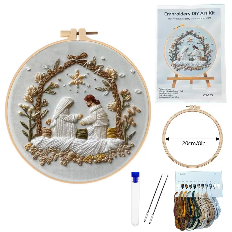Kit Bordir Natal Kelahiran Yes - Embroidery X Stitch ulasan dan harga