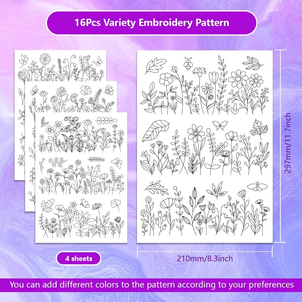 Stabilisator Pola Bordir yang  - Embroidery Flower Pattern ulasan dan harga