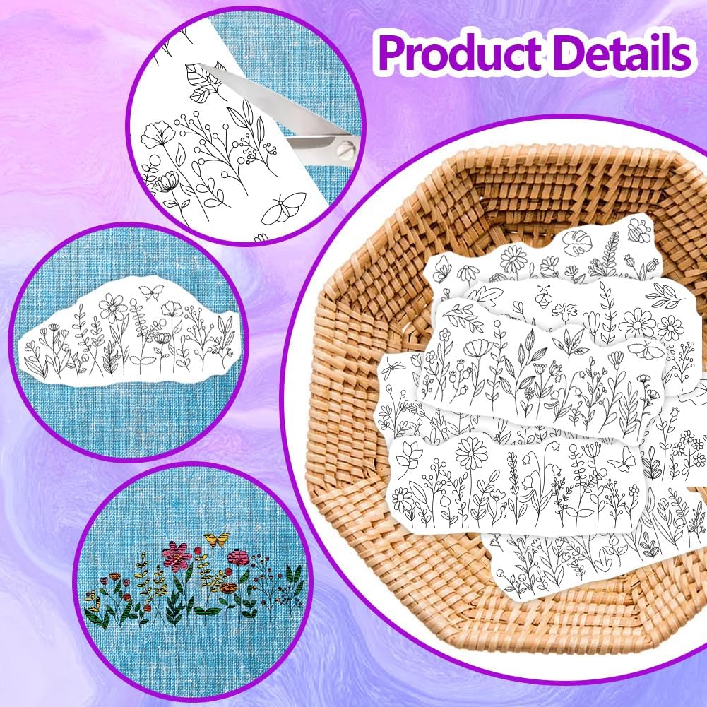 Stabilisator Pola Bordir yang  - Embroidery Flower Pattern ulasan dan harga