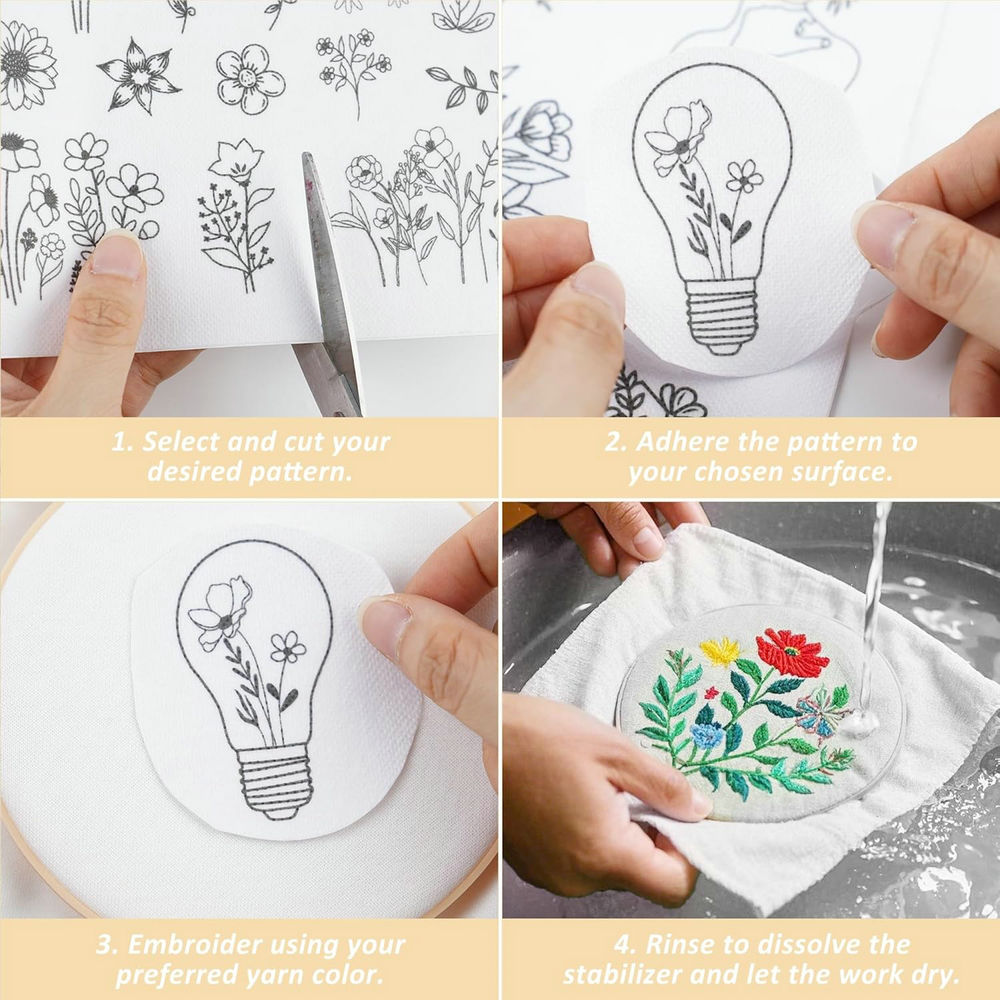Stabilisator Pola Bordir yang  - Embroidery Flower Pattern ulasan dan harga