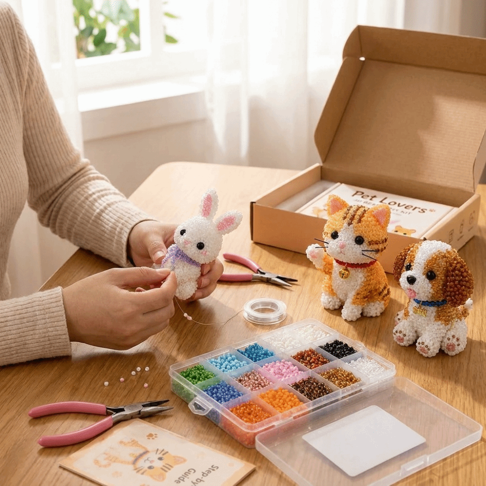 Kit Bordir Manik-Manik Hewan B - Embroidery For Beginners ulasan dan harga