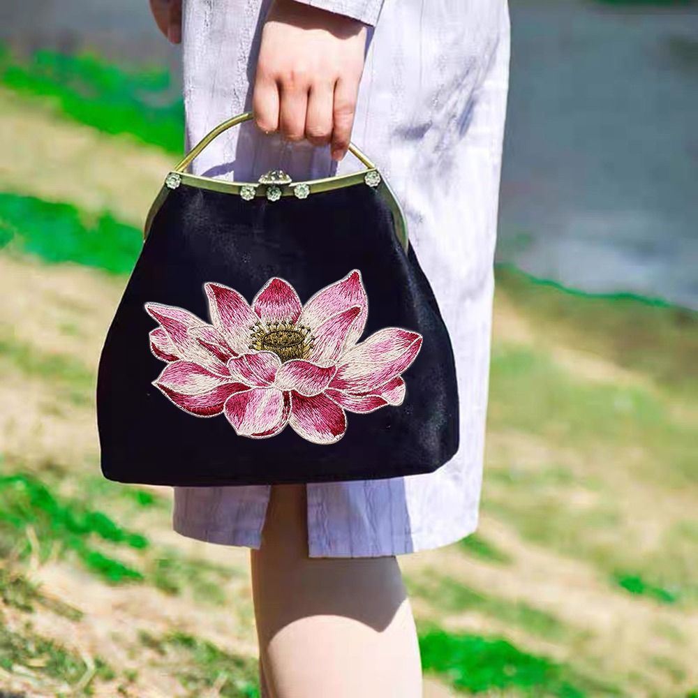 Patch bunga Lotus lembut Akses - Embroidery Flower Pattern ulasan dan harga