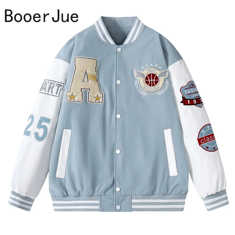 Jaket Varsity Baseball Bomber  - Embroidery Letter N ulasan dan harga