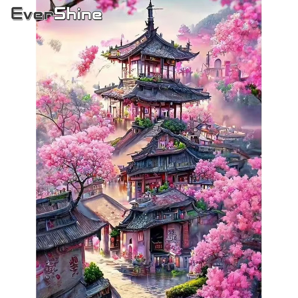 Momoart rumah bordir berlian l - Embroidery X Stitch ulasan dan harga
