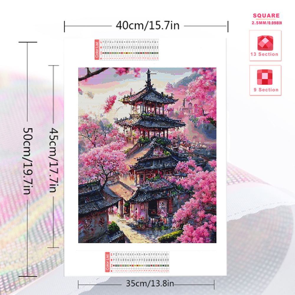 Momoart rumah bordir berlian l - Embroidery X Stitch ulasan dan harga