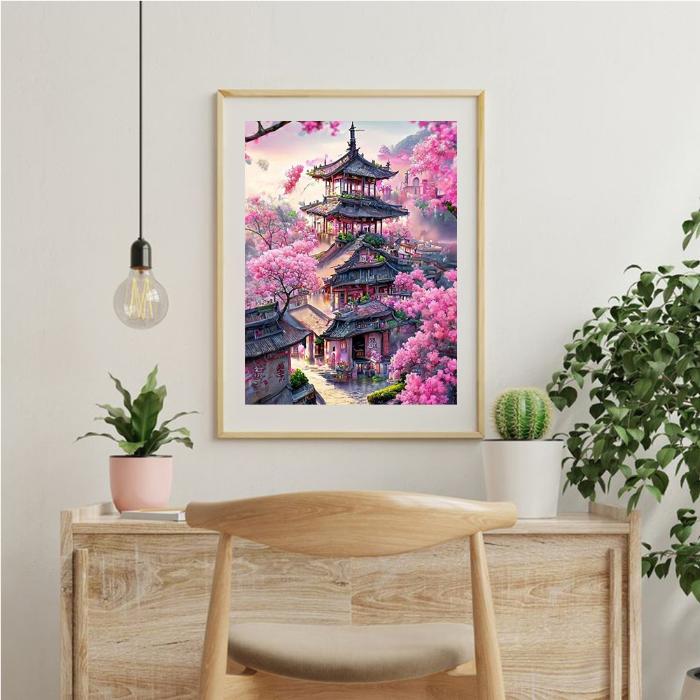 Momoart rumah bordir berlian l - Embroidery X Stitch ulasan dan harga