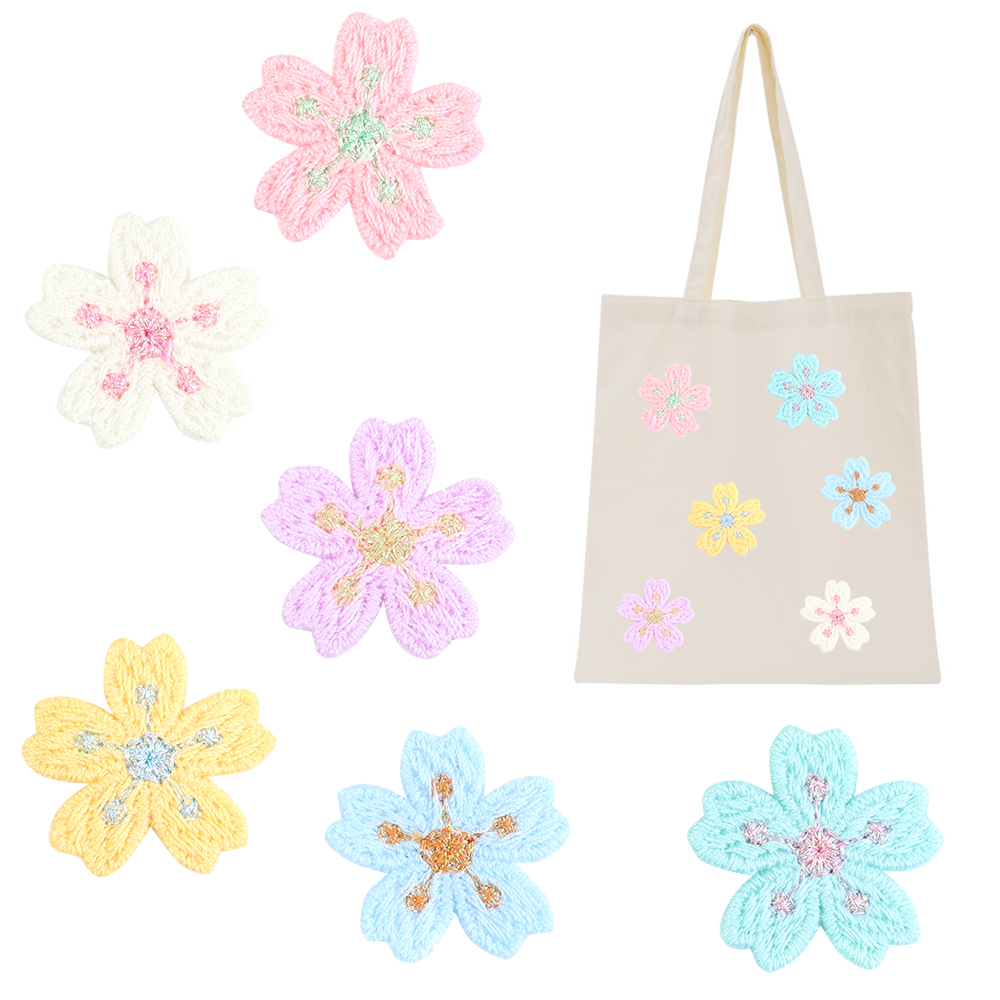 20 Buah/Lot Stiker Tambalan Pa - Embroidery Flower Pattern ulasan dan harga