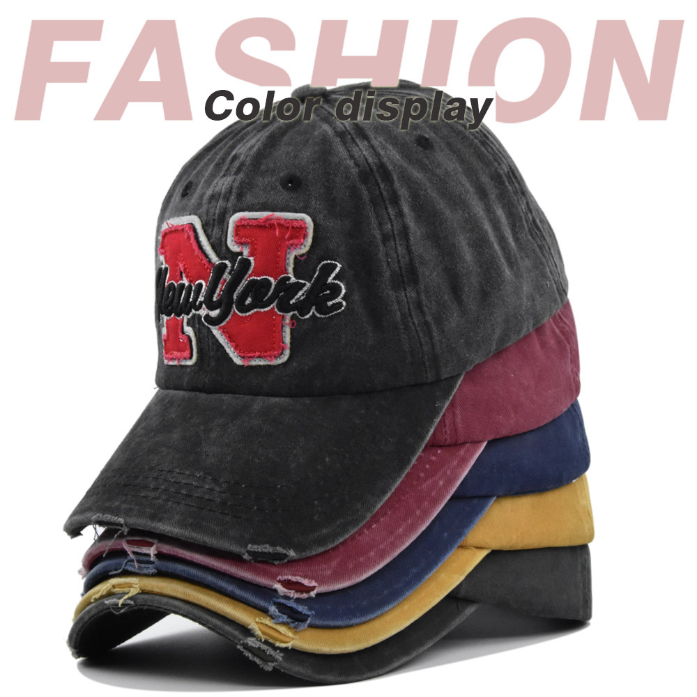 Topi Baseball Vintage Washed u - Embroidery Letter N ulasan dan harga