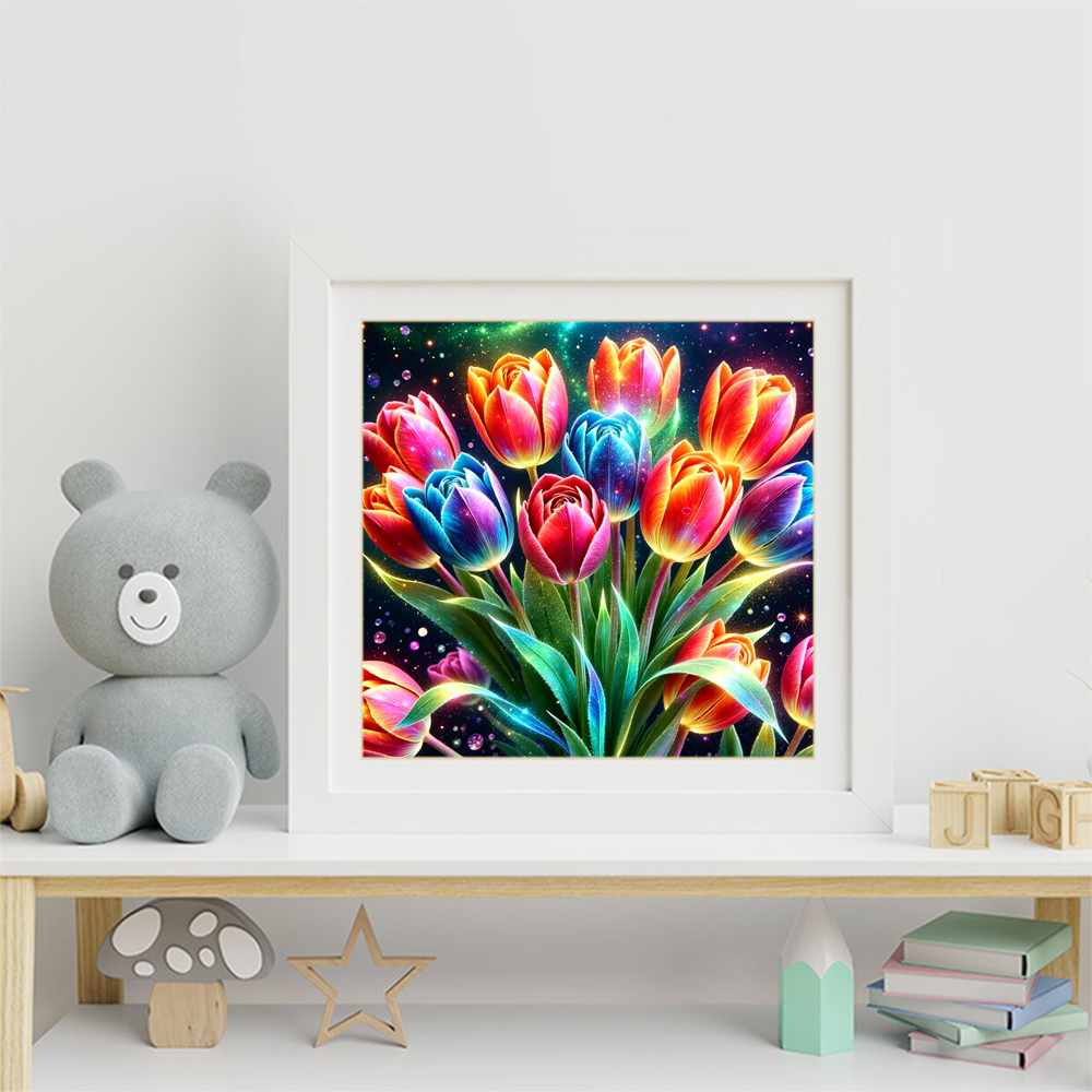 Mosaik Berlian Bunga Tulip Coc - Embroidery For Beginners ulasan dan harga