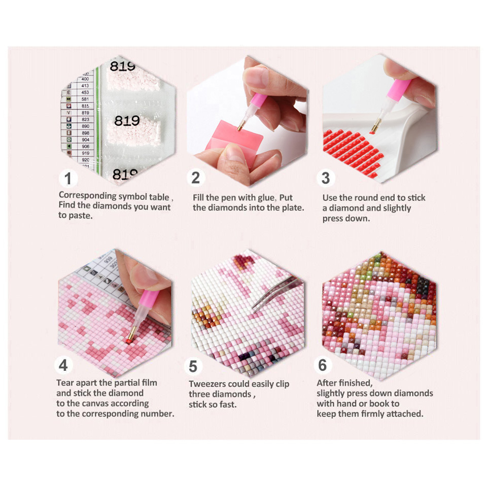 Lukisan Berlian DIY Ukuran Bes - Embroidery Running Stitch ulasan dan harga